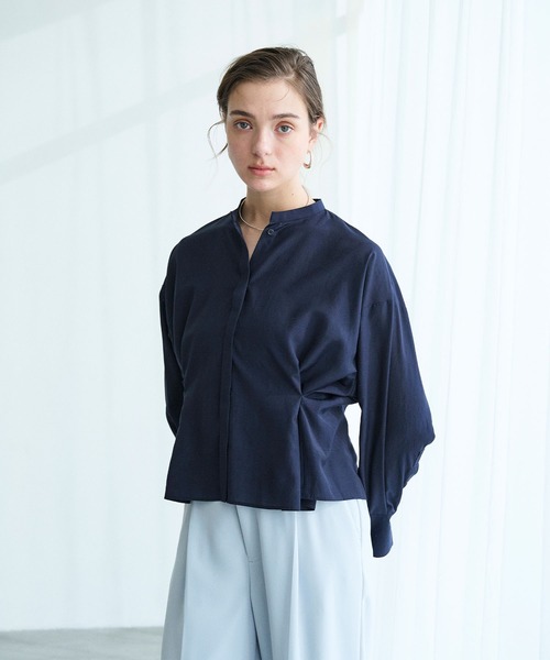 N.O.R.C（ノーク）の「ブライトローン撥水フォルムブラウス【AIRY MOTION】（シャツ/ブラウス・レディース・ホワイト/ピンク/ネイビー・フリー）」の21枚目の写真