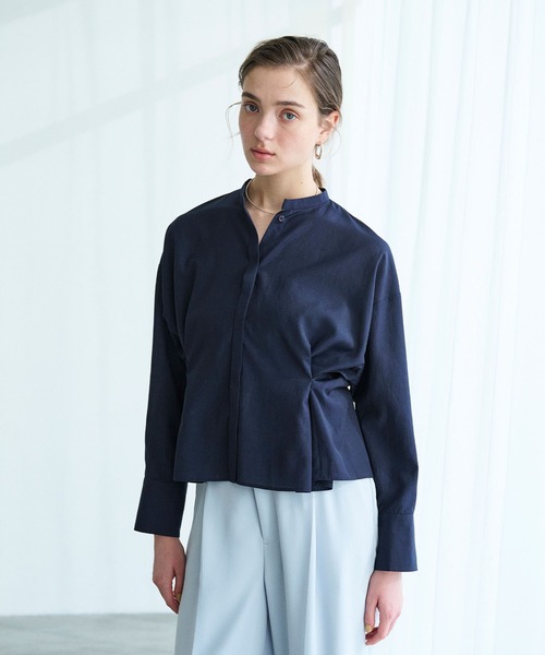 N.O.R.C（ノーク）の「ブライトローン撥水フォルムブラウス【AIRY MOTION】（シャツ/ブラウス・レディース・ホワイト/ピンク/ネイビー・フリー）」の22枚目の写真