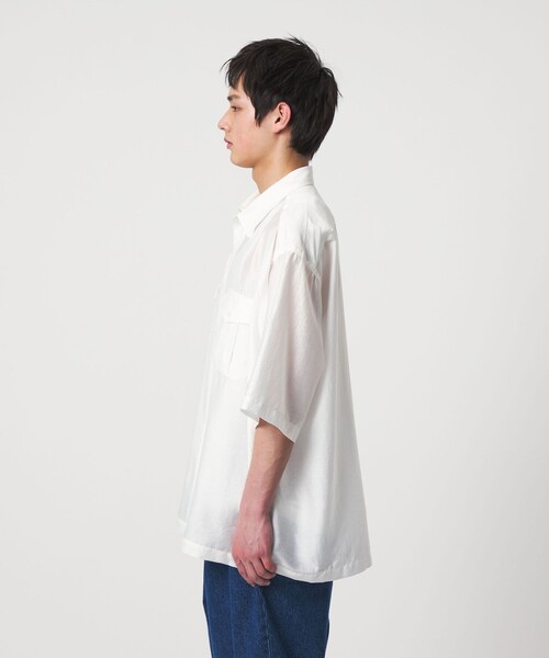 CITEN(シテン)の「<CITEN>ダブルポケットエアリーシャツ(シャツ/ブラウス・メンズ・ブラック/ホワイト・L/M)」の8枚目の写真