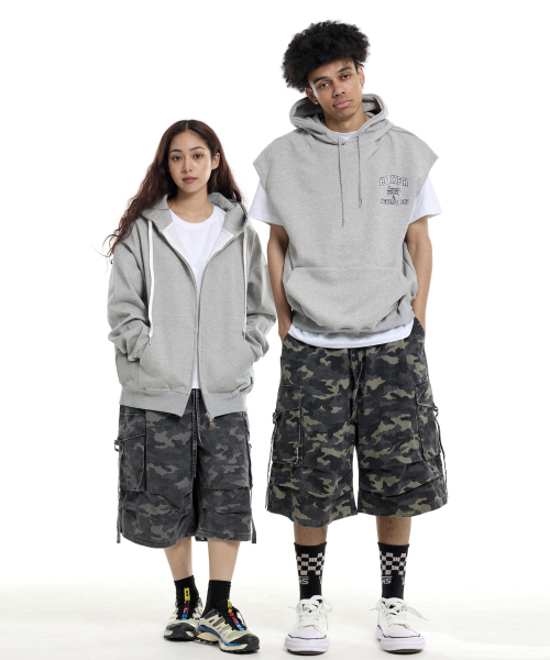 CREAM SODA LAB（クリームソーダラボ）の「カモビッグカーゴジャイアントバermudaバンディングパンツグレー（その他パンツ・レディース・その他・LARGE/X-LARGE）」の7枚目の写真