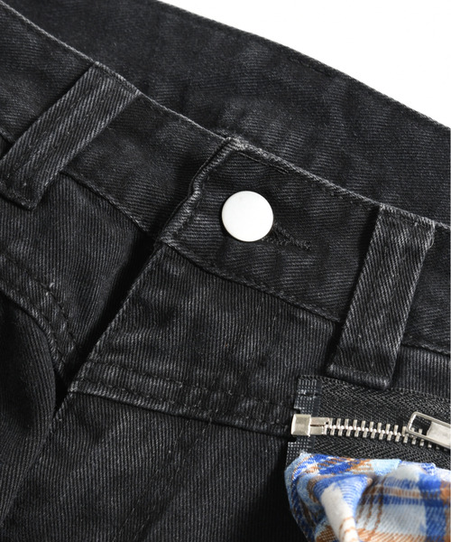 neos(ネオス)の「【neos】カーブデニムパンツ メンズ レディース バレルデニム ワイドパンツ ルーズ ジーンズ バンダナ付き 韓国ファッション ストリート(デニムパンツ・レディース・ブルー/ブラック・SMALL/LARGE/MEDIUM)」の13枚目の写真