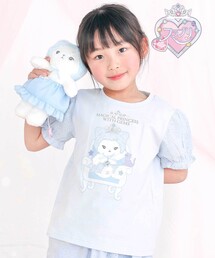 SLAP SLIP（スラップスリップ）の「【スラプリ】レーススリーブパッチ付き天竺半袖Tシャツ(80~130cm)（Tシャツ/カットソー）」