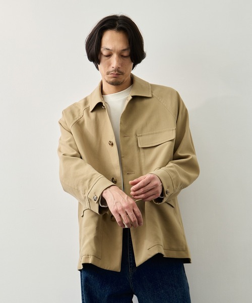 CITY TOKYO(シティトウキョウ)の「【CITY TOKYO】ダブルクロス カバーオール(カバーオール・メンズ・ブラック/ベージュ・1/2)」の4枚目の写真