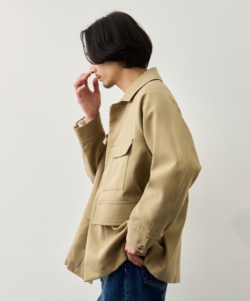 CITY TOKYO(シティトウキョウ)の「【CITY TOKYO】ダブルクロス カバーオール(カバーオール・メンズ・ブラック/ベージュ・1/2)」の5枚目の写真