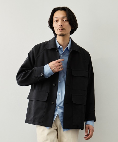 CITY TOKYO(シティトウキョウ)の「【CITY TOKYO】ダブルクロス カバーオール(カバーオール・メンズ・ブラック/ベージュ・1/2)」の9枚目の写真