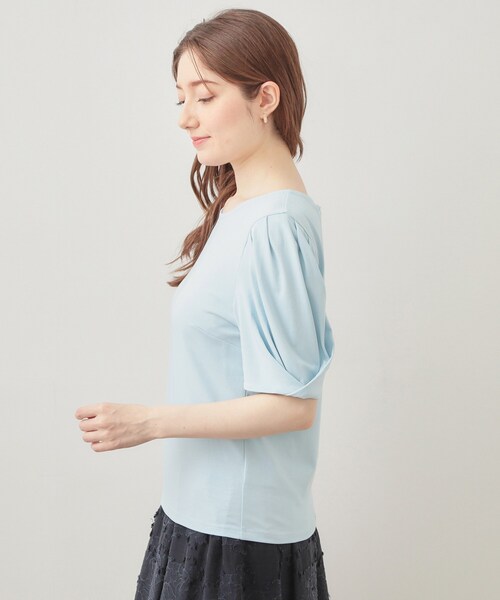index(インデックス)の「【UVケア/接触冷感】ベアタックスリーブトップス《吸水速乾/透け防止/洗濯機OK/6col》(Tシャツ/カットソー・レディース・ホワイト系9/ネイビー/ホワイト系5/ナチュラル/ブラック系7/サックスブルー・42/40/38/36)」の14枚目の写真