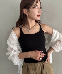 カップ付きスパゲッティストラップキャミソール