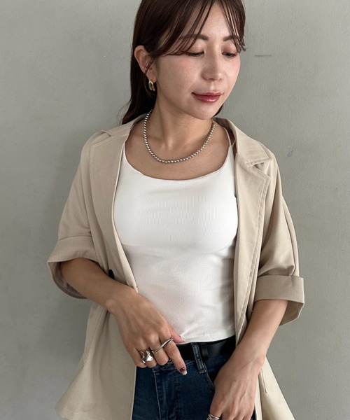 MYMOOD.(マイムード)の「カップ付きスパゲッティストラップキャミソール(キャミソール・レディース・ホワイト/グレー/ピンク/ブラック/アイボリー・FREE)」の12枚目の写真