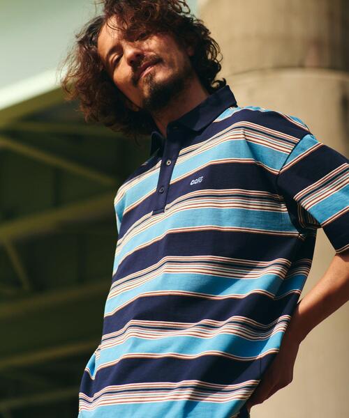 URBAN RESEARCH Sonny Label(アーバンリサーチサニーレーベル)の「OOPS 接触冷感ボーダーポロシャツ(ポロシャツ・メンズ・アイボリー/ネイビー・MEDIUM/X-LARGE/LARGE)」の5枚目の写真