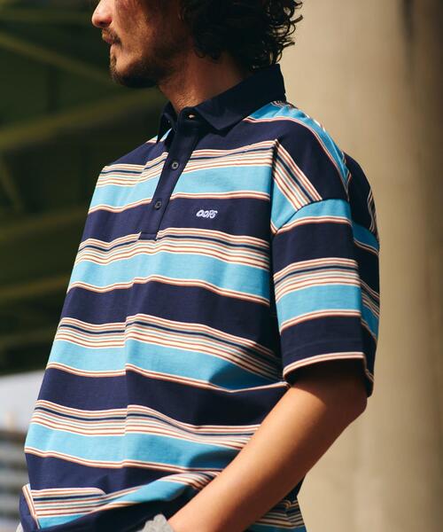 URBAN RESEARCH Sonny Label(アーバンリサーチサニーレーベル)の「OOPS 接触冷感ボーダーポロシャツ(ポロシャツ・メンズ・アイボリー/ネイビー・MEDIUM/X-LARGE/LARGE)」の6枚目の写真
