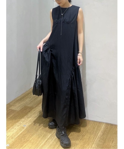 STYLEMIXER（スタイルミキサー）の「ギャザーパネルリラックスワンピース（ワンピース・レディース・ミント/ブラック/ホワイト・MEDIUM/SMALL）」の21枚目の写真