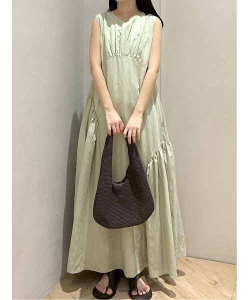 STYLEMIXER（スタイルミキサー）の「ギャザーパネルリラックスワンピース（ワンピース・レディース・ミント/ブラック/ホワイト・MEDIUM/SMALL）」の22枚目の写真
