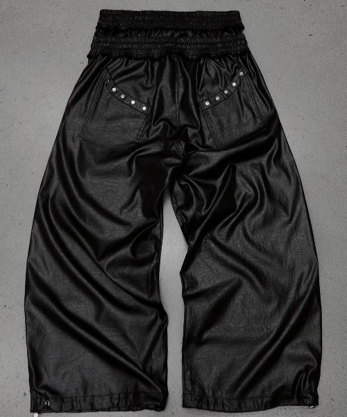 RICH(リッチ)の「【RICH】Wide Leg Boxing Pant / 【リッチ】レイヤードコーティングワイドパンツ<着用動画あり>(その他パンツ・メンズ・ブラック・02/01)」の14枚目の写真