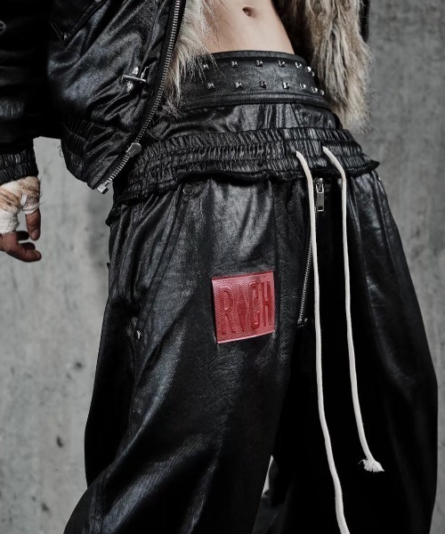 RICH(リッチ)の「【RICH】Wide Leg Boxing Pant / 【リッチ】レイヤードコーティングワイドパンツ<着用動画あり>(その他パンツ・メンズ・ブラック・02/01)」の7枚目の写真