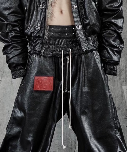 RICH(リッチ)の「【RICH】Wide Leg Boxing Pant / 【リッチ】レイヤードコーティングワイドパンツ<着用動画あり>(その他パンツ・メンズ・ブラック・02/01)」の6枚目の写真
