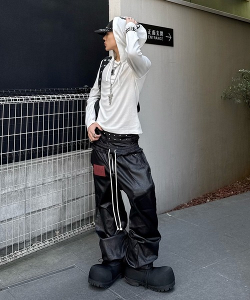 RICH(リッチ)の「【RICH】Wide Leg Boxing Pant / 【リッチ】レイヤードコーティングワイドパンツ<着用動画あり>(その他パンツ・メンズ・ブラック・02/01)」の18枚目の写真