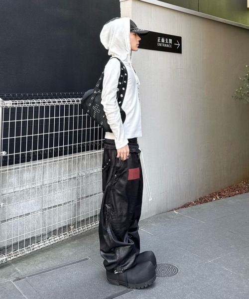 RICH(リッチ)の「【RICH】Wide Leg Boxing Pant / 【リッチ】レイヤードコーティングワイドパンツ<着用動画あり>(その他パンツ・メンズ・ブラック・02/01)」の20枚目の写真
