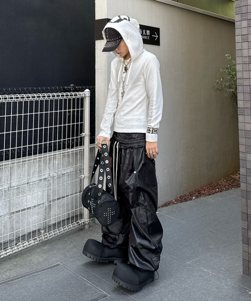RICH(リッチ)の「【RICH】Wide Leg Boxing Pant / 【リッチ】レイヤードコーティングワイドパンツ<着用動画あり>(その他パンツ・メンズ・ブラック・02/01)」の19枚目の写真