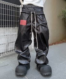 RICH（リッチ）の「【RICH】Wide Leg Boxing Pant / 【リッチ】レイヤードコーティングワイドパンツ＜着用動画あり＞（その他パンツ）」