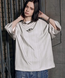 【ERAR】ヴィンテージライクオーバーサイズメタルプレートTシャツ