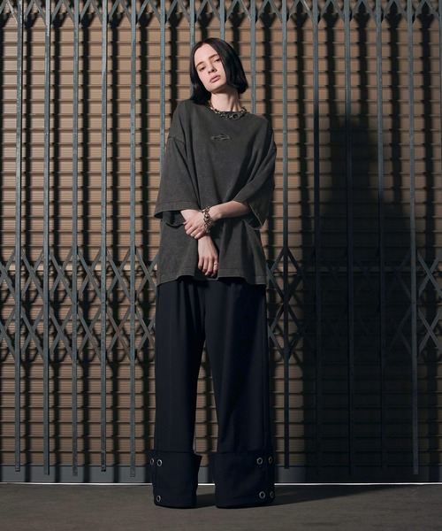ERAR(エラー)の「【ERAR】ヴィンテージライクオーバーサイズメタルプレートTシャツ(Tシャツ/カットソー・メンズ・ブラック/ホワイト/ブラック系・L/M/XL/S)」の14枚目の写真