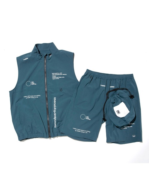 reversal.dogi.design.works(リバーサル・ドーギ・デザイン・ワークス)の「<reversal/リバーサル>URBAN FUNCTION VEST&SHORTS(セットアップ・メンズ・ブルー/ブラック・X-LARGE/LARGE/MEDIUM)」の2枚目の写真