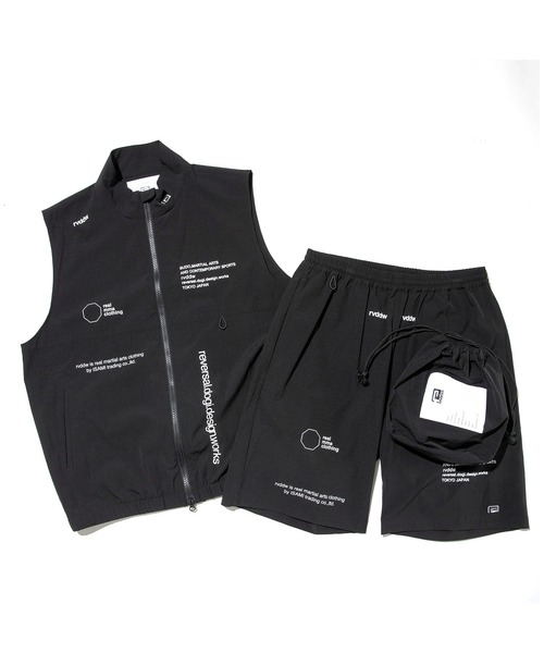 reversal.dogi.design.works(リバーサル・ドーギ・デザイン・ワークス)の「<reversal/リバーサル>URBAN FUNCTION VEST&SHORTS(セットアップ・メンズ・ブルー/ブラック・X-LARGE/LARGE/MEDIUM)」の1枚目の写真