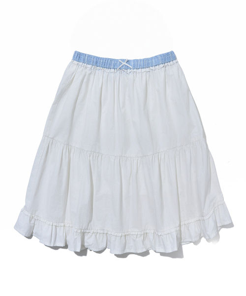 YOUHEE(ユヒ)の「TIERED LACE MIDI SKIRT_WHITE(スカート・レディース・その他・FREE)」の8枚目の写真