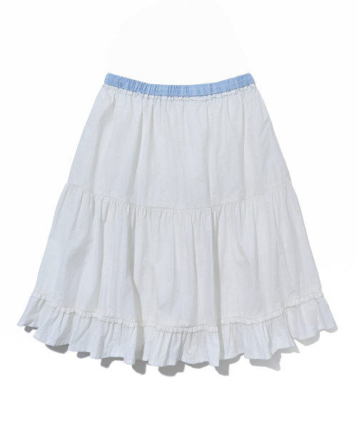 YOUHEE(ユヒ)の「TIERED LACE MIDI SKIRT_WHITE(スカート・レディース・その他・FREE)」の7枚目の写真