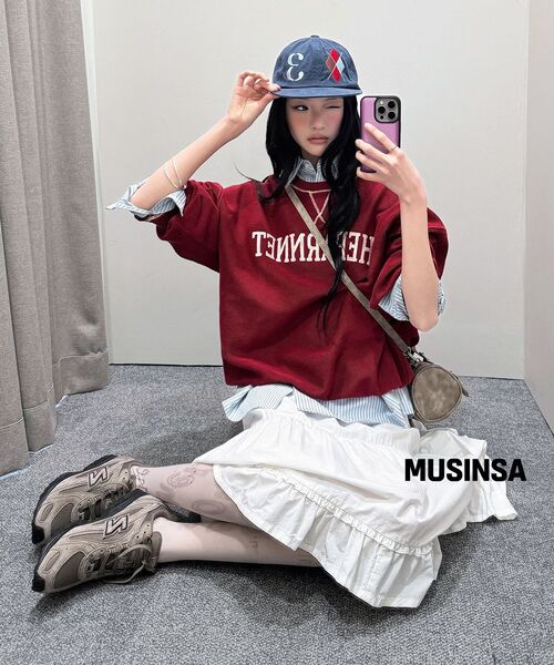 YOUHEE(ユヒ)の「TIERED LACE MIDI SKIRT_WHITE(スカート・レディース・その他・FREE)」の2枚目の写真