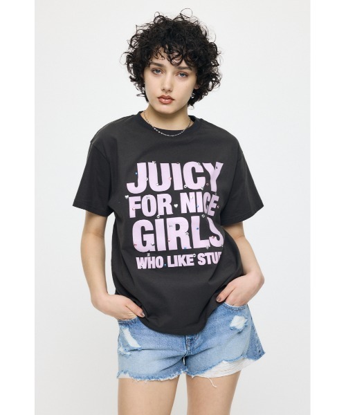 MOUSSY（マウジー）の「JC GIRLS SLOGAN Tシャツ（Tシャツ/カットソー・レディース・ライトピンク/ライトブラック/ホワイト・FREE）」の8枚目の写真