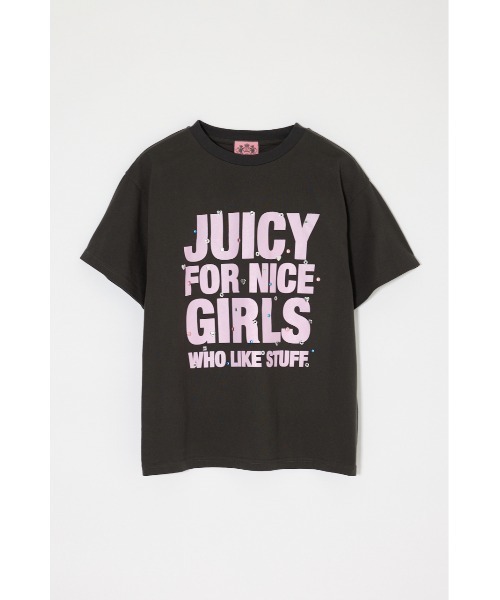 MOUSSY（マウジー）の「JC GIRLS SLOGAN Tシャツ（Tシャツ/カットソー・レディース・ライトピンク/ライトブラック/ホワイト・FREE）」の9枚目の写真