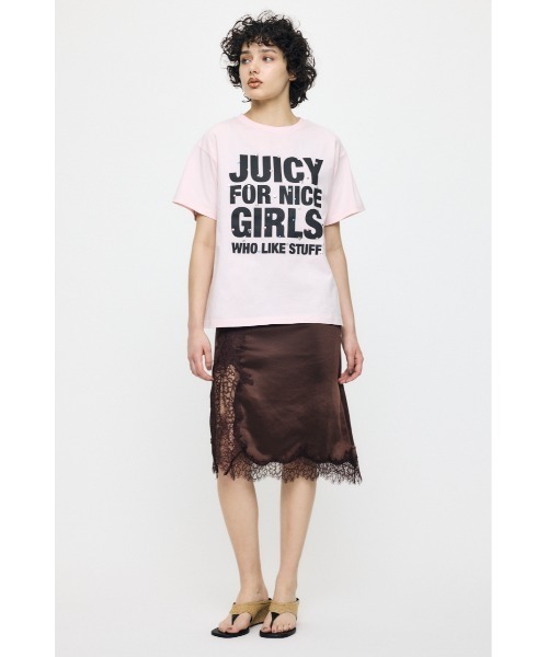 MOUSSY（マウジー）の「JC GIRLS SLOGAN Tシャツ（Tシャツ/カットソー・レディース・ライトピンク/ライトブラック/ホワイト・FREE）」の13枚目の写真