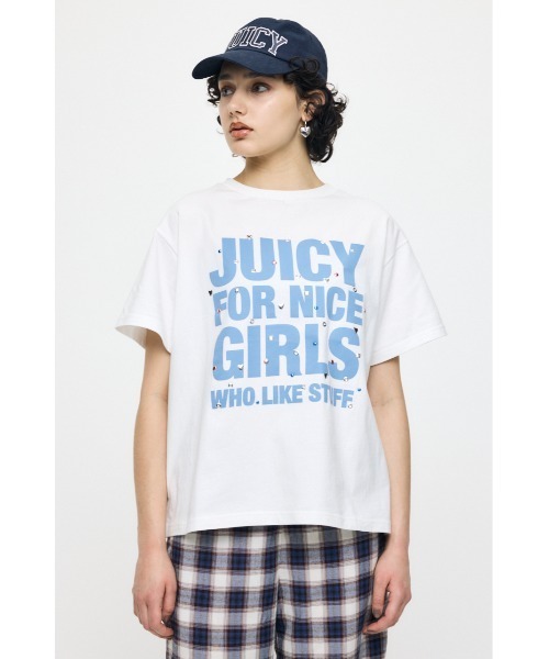 MOUSSY（マウジー）の「JC GIRLS SLOGAN Tシャツ（Tシャツ/カットソー・レディース・ライトピンク/ライトブラック/ホワイト・FREE）」の21枚目の写真