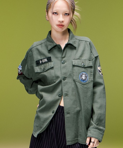 Рубашка в стиле милитари с разными заплатками (Various Patched Military Shirt)