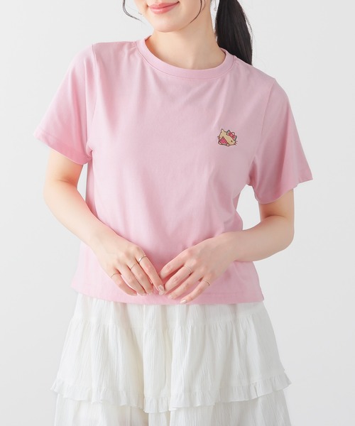 Honeys(ハニーズ)の「ハローキティ/Tシャツ(Tシャツ/カットソー・レディース・イエロー/ピンク/ホワイト/サックスブルー/ブラック・3L/L/LL/M/S)」の5枚目の写真