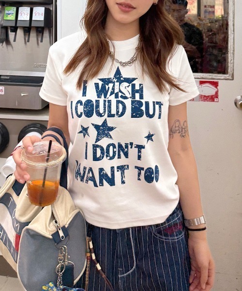 SHEENA(シーナ)の「グランジロゴコンパクトフィットTシャツ(Tシャツ/カットソー・レディース・ホワイト/ブラック・M)」の7枚目の写真
