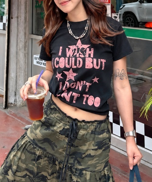 SHEENA(シーナ)の「グランジロゴコンパクトフィットTシャツ(Tシャツ/カットソー・レディース・ホワイト/ブラック・M)」の14枚目の写真