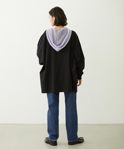 MILKFED.（ミルクフェド）の「HENLEY NECK BIG L/S TOP（Tシャツ/カットソー・レディース・ブラック/ピンク/オートミール・ONE SIZE）」の16枚目の写真