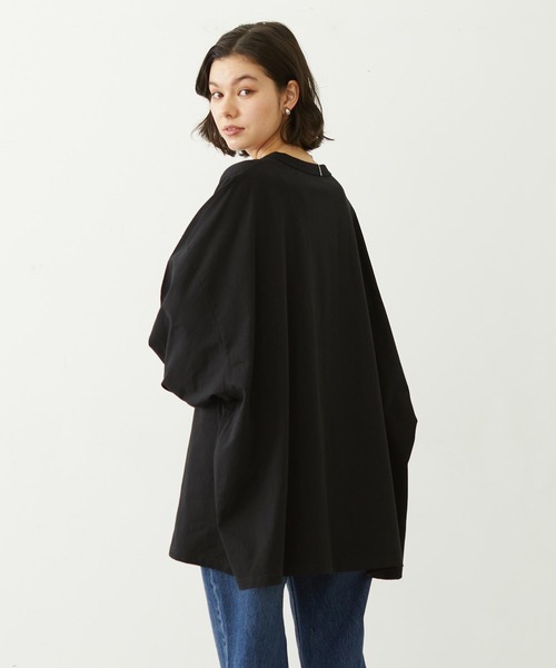 MILKFED.（ミルクフェド）の「HENLEY NECK BIG L/S TOP（Tシャツ/カットソー・レディース・ブラック/ピンク/オートミール・ONE SIZE）」の18枚目の写真
