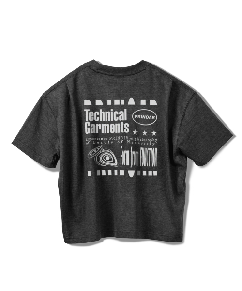 PRINOAR(プリノア)の「テクニカルセミクロップ半袖Tシャツ - チャコール(Tシャツ/カットソー・レディース・チャコール・SMALL/MEDIUM/LARGE)」の9枚目の写真