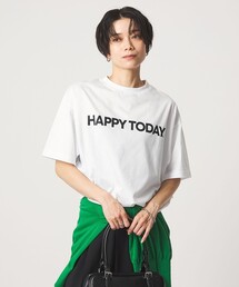 ヘムギャザー ロゴ Tシャツ
