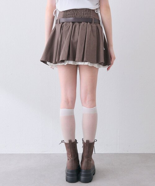 OLIVE des OLIVE（オリーブデオリーブ）の「ベルト付きタックフレアスカート（スカート・レディース・チャコールグレー/ブラック/ブラウン・FREE）」の14枚目の写真