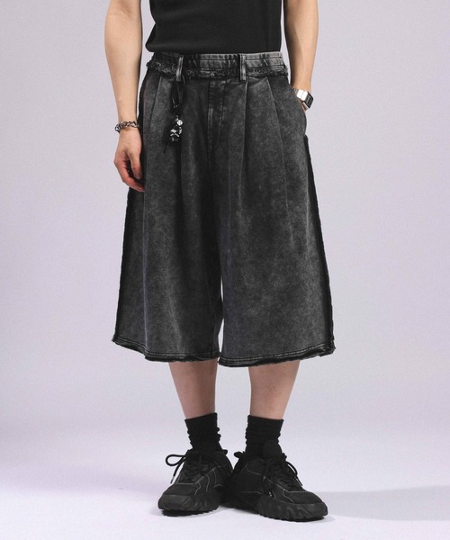 RAGEBLUE（レイジブルー）の「Double Tuck Sweat Cut Off Half Pants/2タック/スウェットカットオフハーフパンツ（スウェットパンツ・メンズ・ブラック/ライトグレー・FREE）」の17枚目の写真