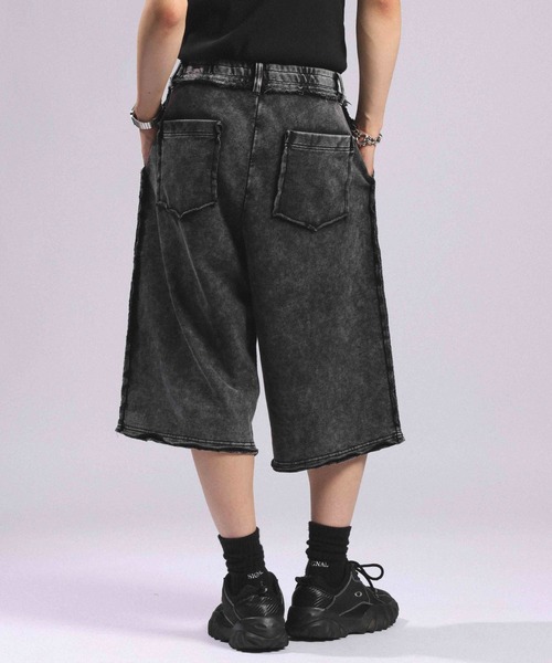 RAGEBLUE（レイジブルー）の「Double Tuck Sweat Cut Off Half Pants/2タック/スウェットカットオフハーフパンツ（スウェットパンツ・メンズ・ブラック/ライトグレー・FREE）」の19枚目の写真