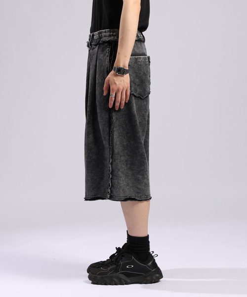 RAGEBLUE（レイジブルー）の「Double Tuck Sweat Cut Off Half Pants/2タック/スウェットカットオフハーフパンツ（スウェットパンツ・メンズ・ブラック/ライトグレー・FREE）」の20枚目の写真