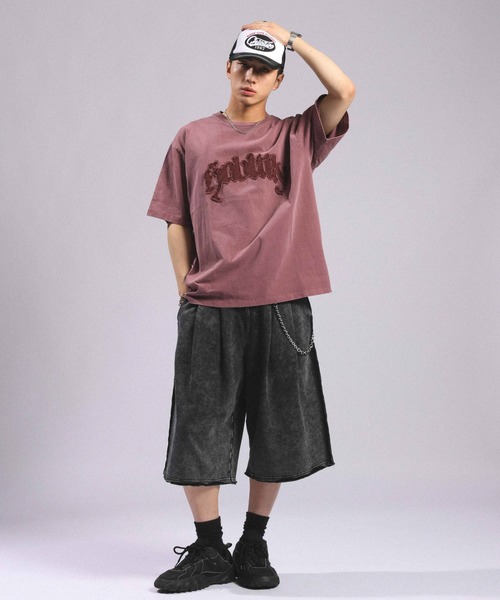 RAGEBLUE（レイジブルー）の「Double Tuck Sweat Cut Off Half Pants/2タック/スウェットカットオフハーフパンツ（スウェットパンツ・メンズ・ブラック/ライトグレー・FREE）」の15枚目の写真