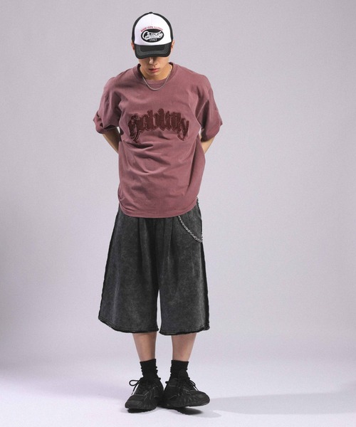 RAGEBLUE（レイジブルー）の「Double Tuck Sweat Cut Off Half Pants/2タック/スウェットカットオフハーフパンツ（スウェットパンツ・メンズ・ブラック/ライトグレー・FREE）」の16枚目の写真
