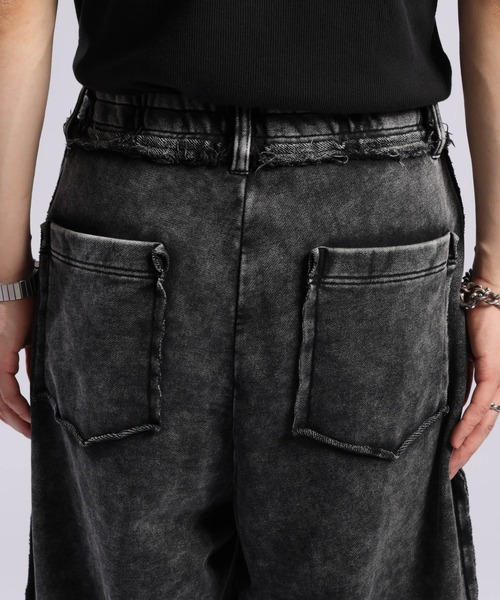 RAGEBLUE（レイジブルー）の「Double Tuck Sweat Cut Off Half Pants/2タック/スウェットカットオフハーフパンツ（スウェットパンツ・メンズ・ブラック/ライトグレー・FREE）」の22枚目の写真