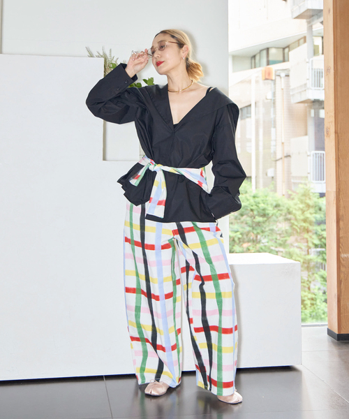 CITYSHOP(シティーショップ)の「SIXXTA RAINBOW CONFETTI:パンツ(その他パンツ・レディース・ホワイト系その他・4/6)」の6枚目の写真